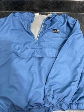 Avalanche Blue Shell Pullover Jacket with Logo Patch